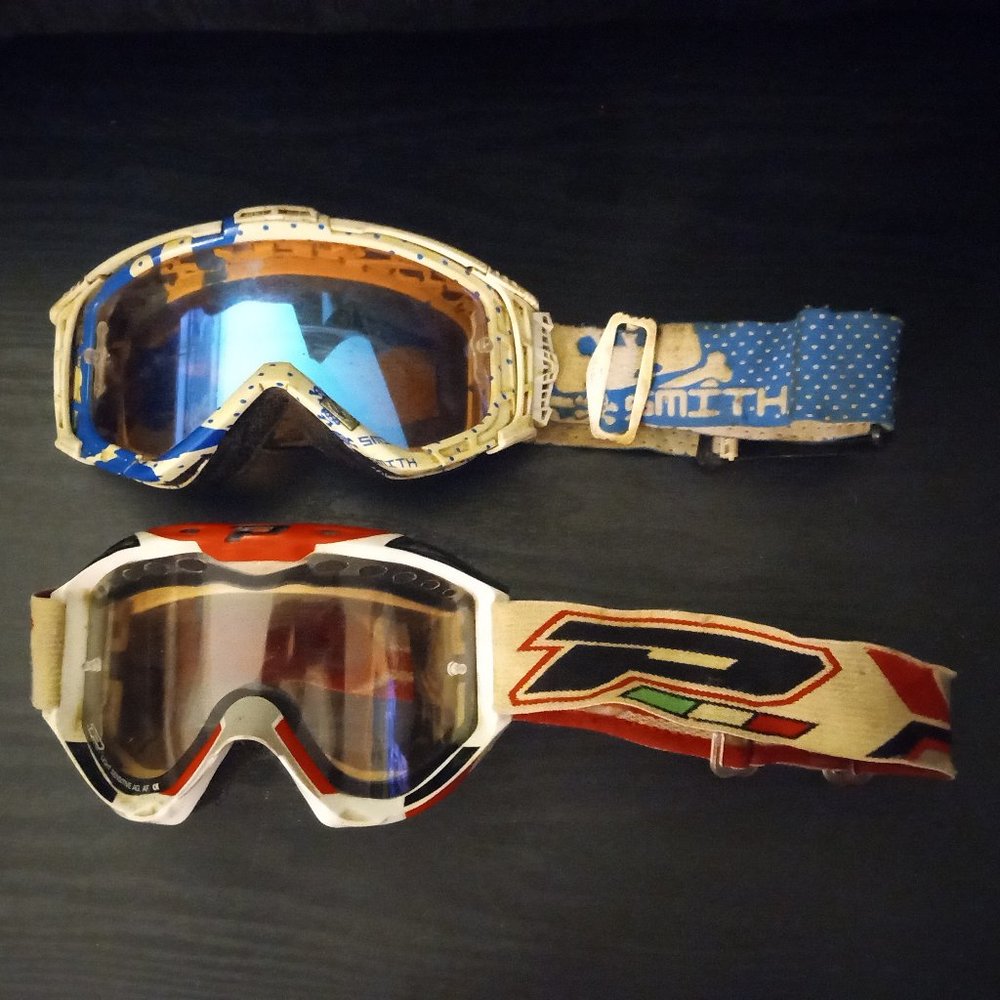 SET OF 2 -  VTG 100% Snow Motorcycle Goggles, All Terrain Ski Goggles